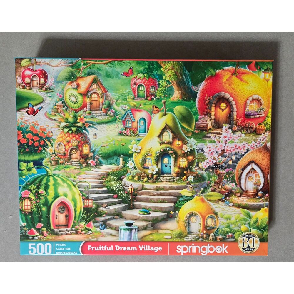 Springbok Fruitful Dream Village 500 pc Complete 2025 Apple Orange Watermelon